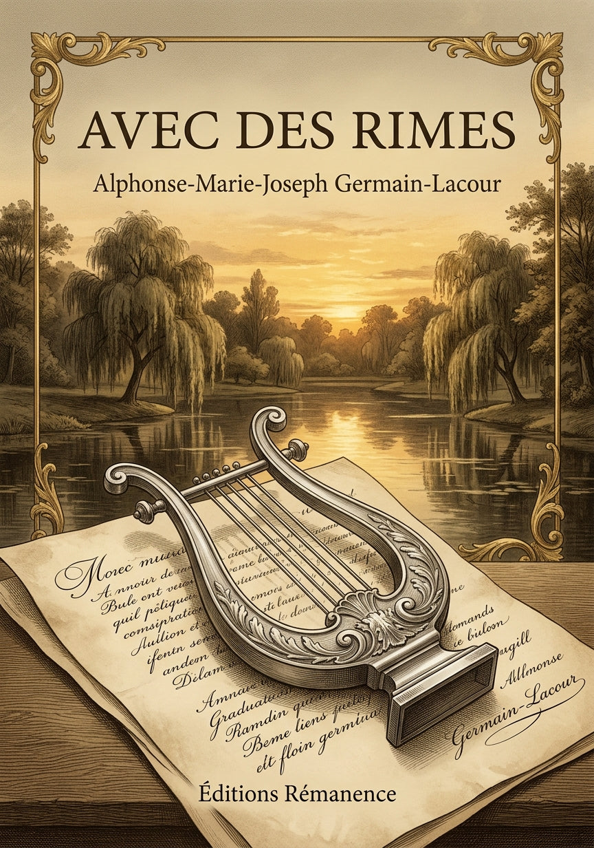 Livre Avec des rimes par Alphonse-Marie-Joseph Germain-Lacour - Couverture - Editions Remanence