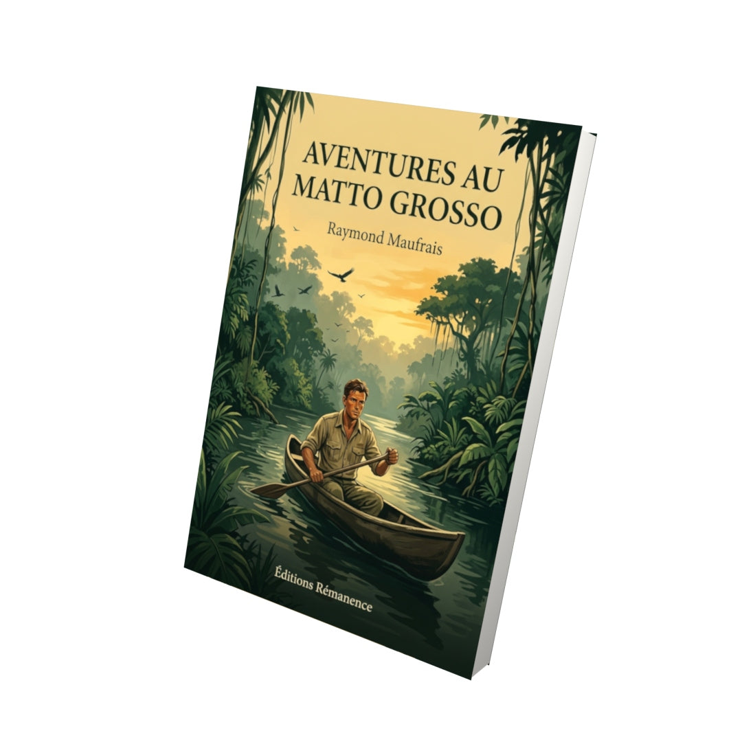 Livre Aventures au Matto Grosso par Raymond Maufrais - Vue 3D - Editions Remanence