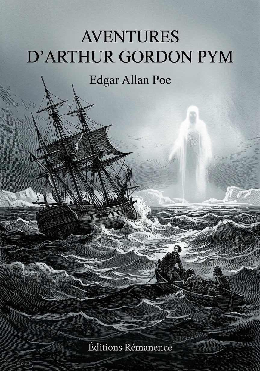 Livre Aventures d’Arthur Gordon Pym par Edgar Allan Poe - Couverture - Editions Remanence