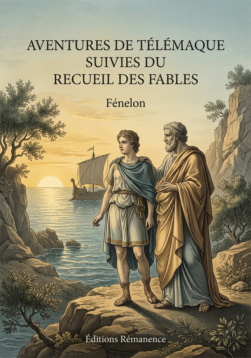 Livre Aventures de Télémaque suivies du recueil des fables par Fénelon - Couverture - Editions Remanence