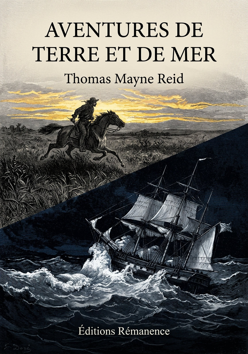 Livre Aventures de terre et de mer par Thomas Mayne Reid - Couverture - Editions Remanence