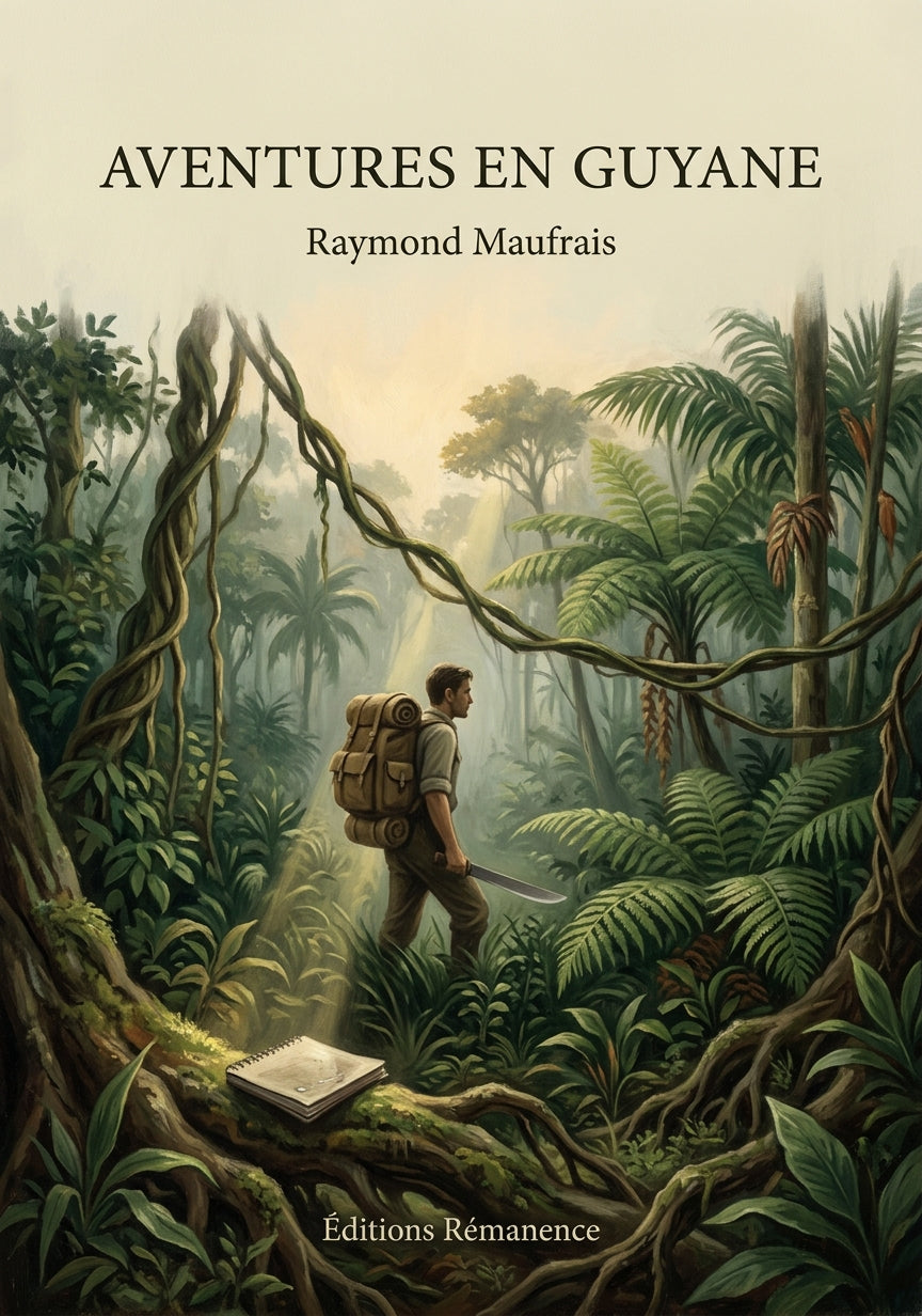 Livre Aventures en Guyane par Raymond Maufrais - Couverture - Editions Remanence