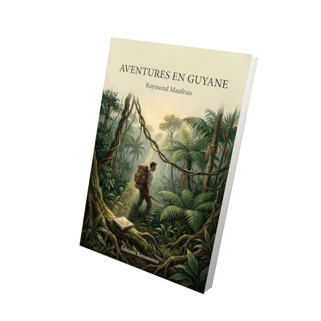 Livre Aventures en Guyane par Raymond Maufrais - Vue 3D - Editions Remanence
