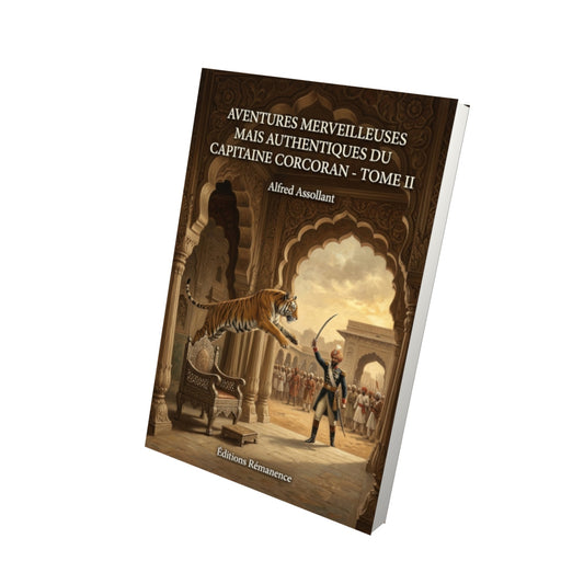 Livre Aventures merveilleuses mais authentiques du capitaine Corcoran - Tome II par Alfred Assollant - Vue 3D - Editions Remanence