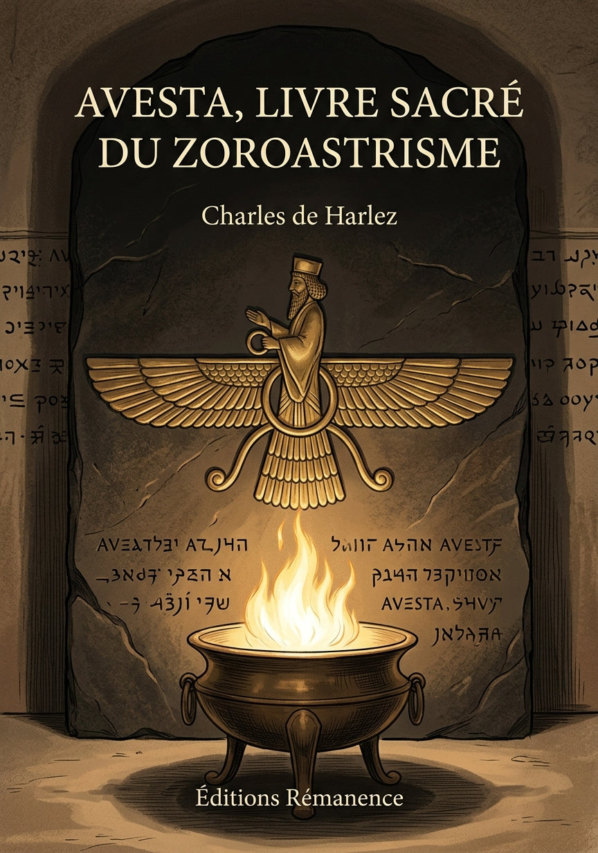 Livre Avesta, livre sacré du Zoroastrisme par Charles de Harlez - Couverture - Editions Remanence