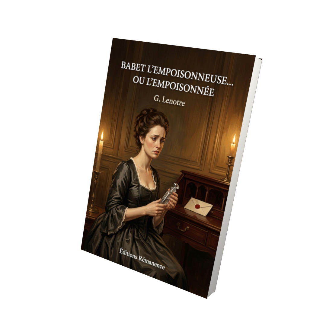 Livre Babet l’empoisonneuse… ou l’empoisonnée par G. Lenotre - Vue 3D - Editions Remanence