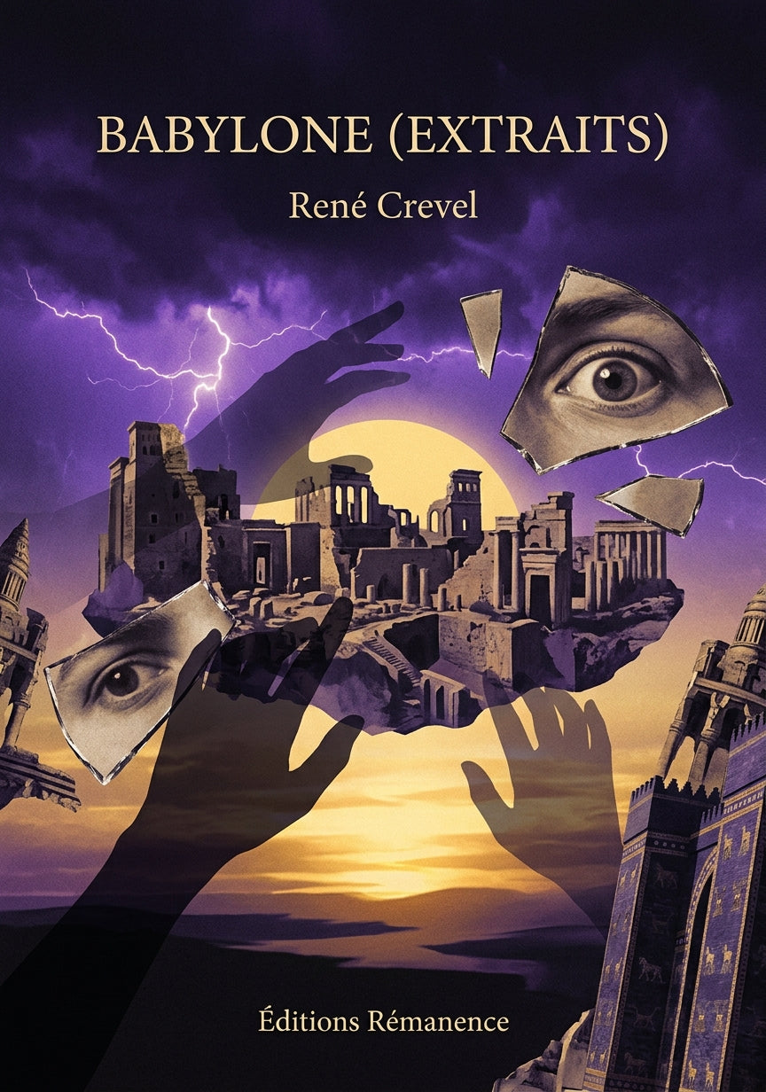 Livre Babylone (extraits) par René Crevel - Couverture - Editions Remanence