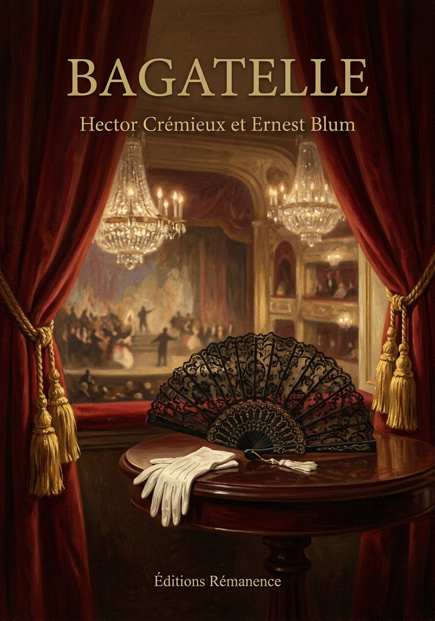 Livre Bagatelle par Hector Crémieux et Ernest Blum - Couverture - Editions Remanence