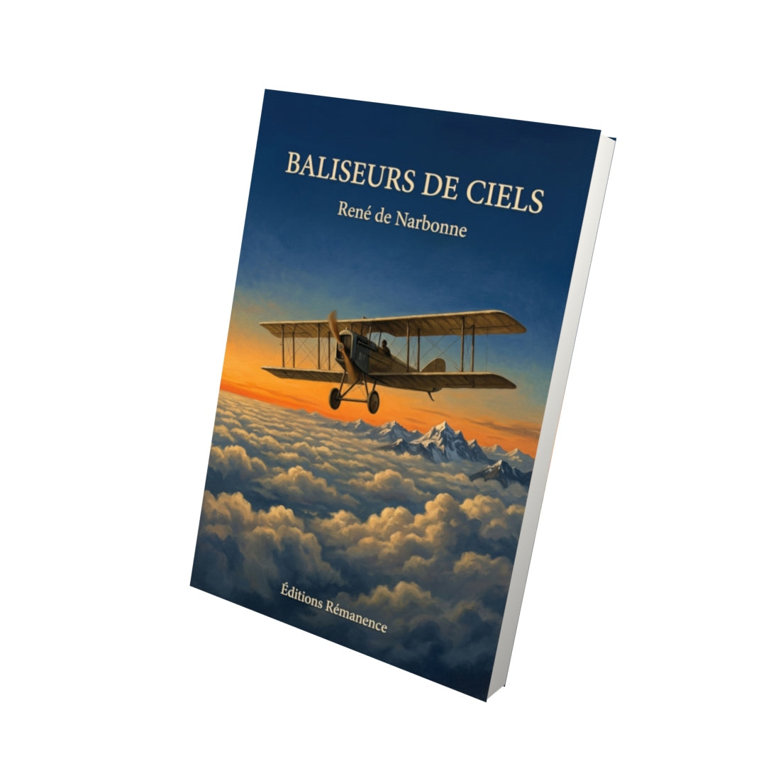 Livre Baliseurs de ciels par René de Narbonne - Vue 3D - Editions Remanence