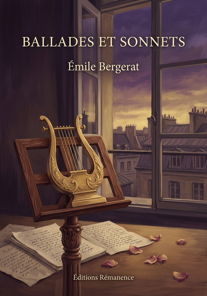 Livre Ballades et Sonnets par Émile Bergerat - Couverture - Editions Remanence