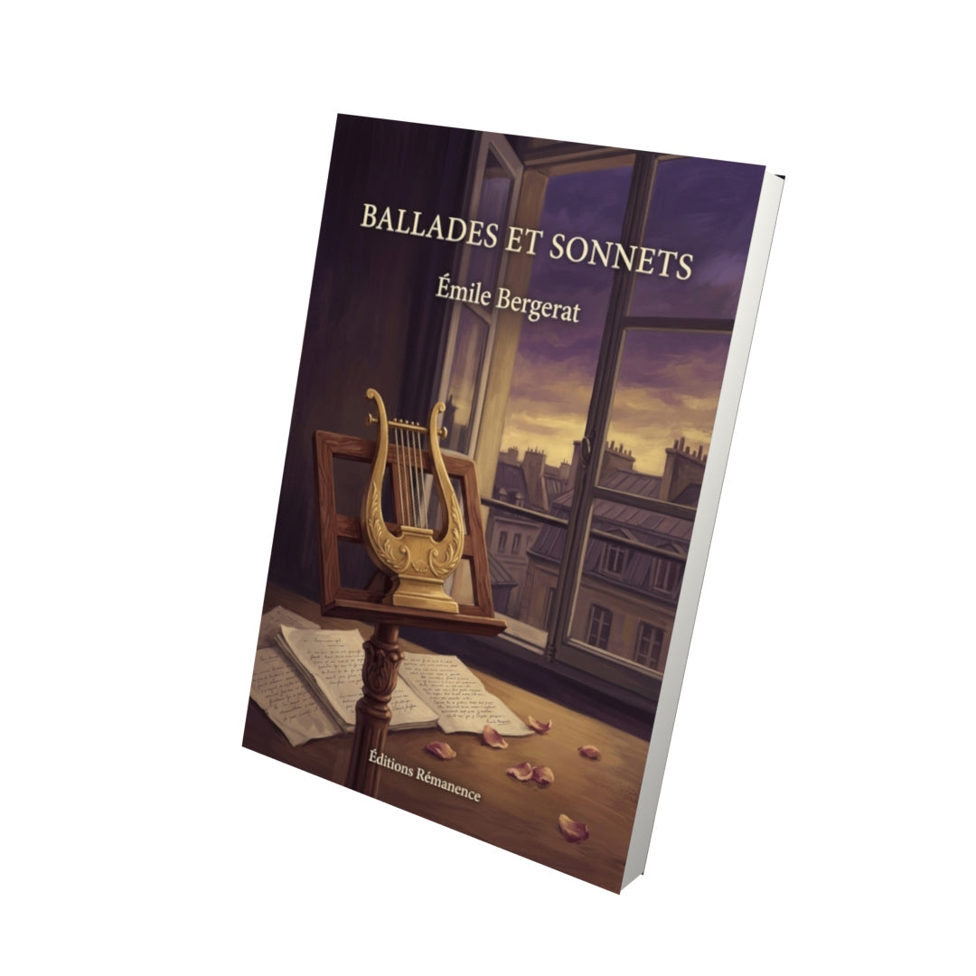 Livre Ballades et Sonnets par Émile Bergerat - Vue 3D - Editions Remanence