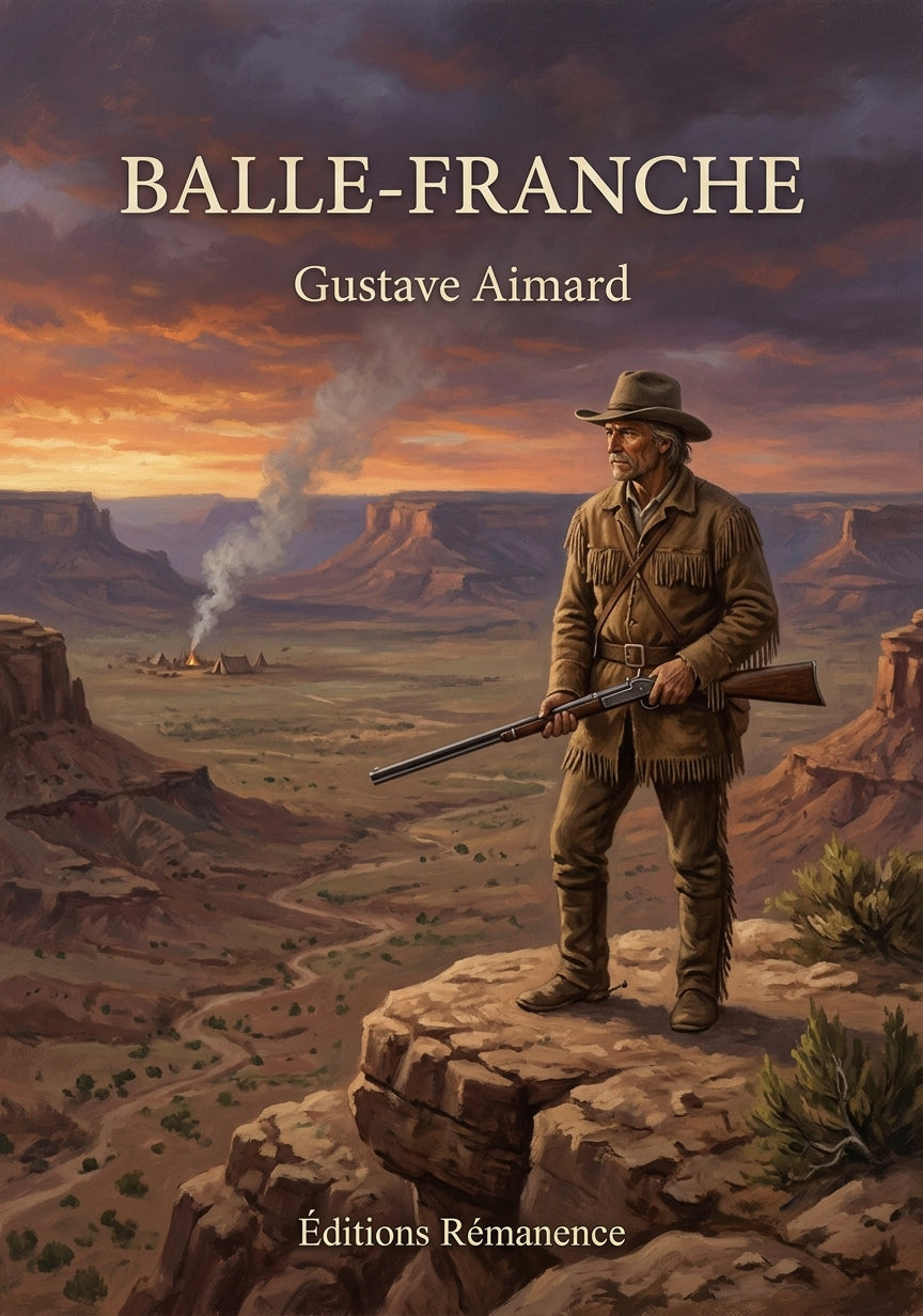 Livre Balle-Franche par Gustave Aimard - Couverture - Editions Remanence