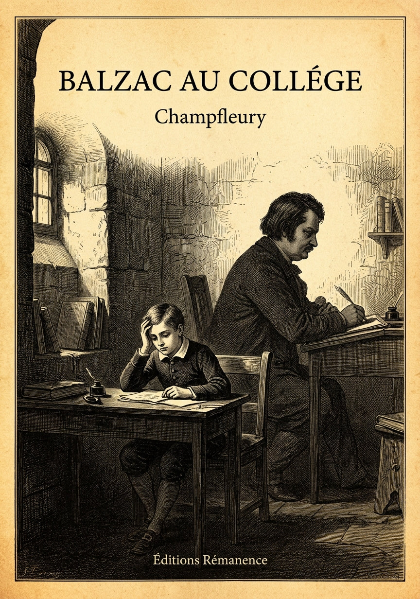 Livre Balzac au collége par Champfleury - Couverture - Editions Remanence