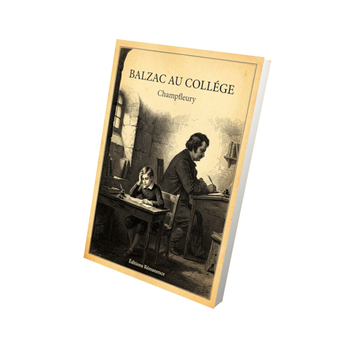 Livre Balzac au collége par Champfleury - Vue 3D - Editions Remanence