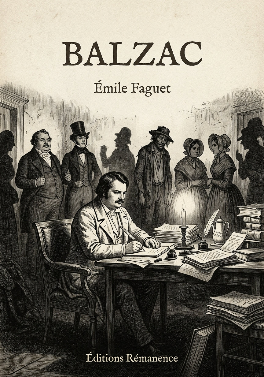 Livre Balzac par Émile Faguet - Couverture - Editions Remanence