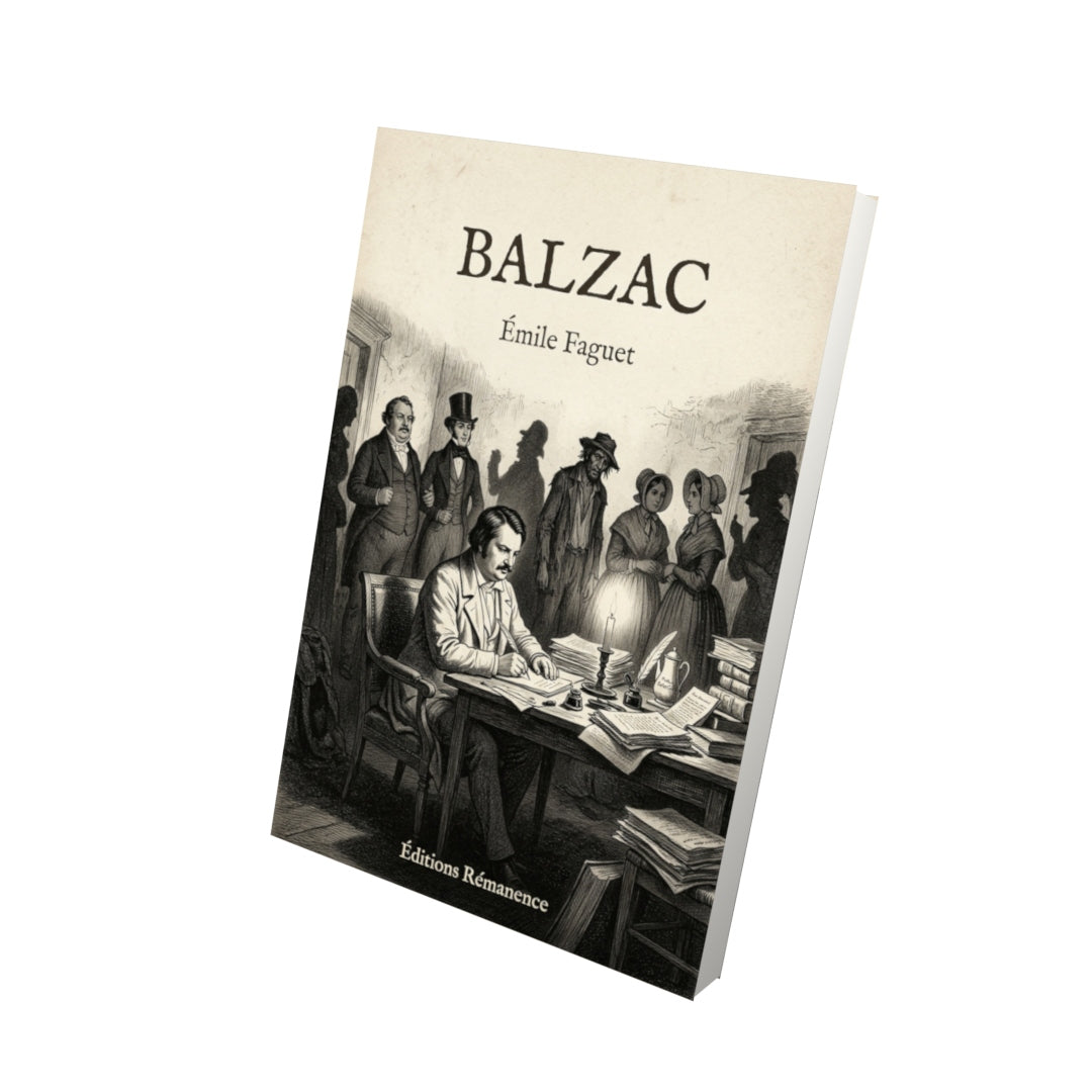 Livre Balzac par Émile Faguet - Vue 3D - Editions Remanence