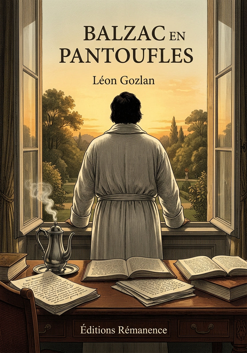 Livre Balzac en pantoufles par Léon Gozlan - Couverture - Editions Remanence