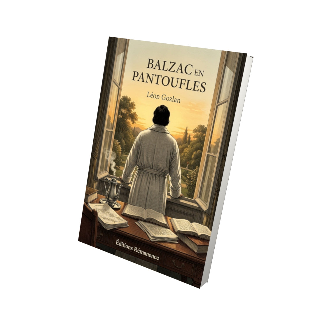 Livre Balzac en pantoufles par Léon Gozlan - Vue 3D - Editions Remanence