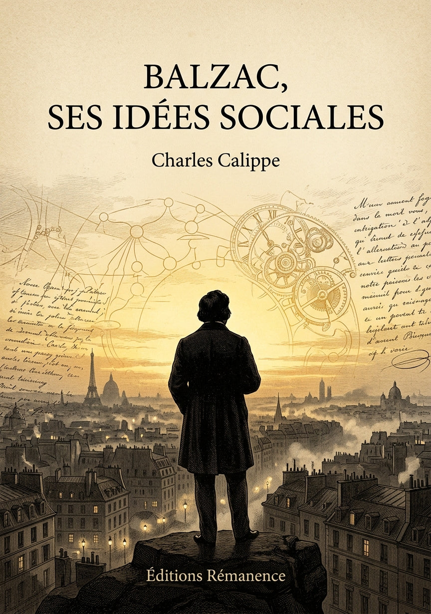 Livre Balzac, ses idées sociales par Charles Calippe - Couverture - Editions Remanence
