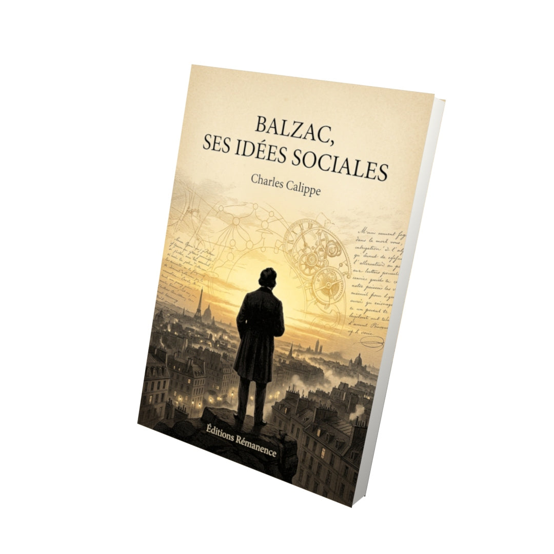 Livre Balzac, ses idées sociales par Charles Calippe - Vue 3D - Editions Remanence