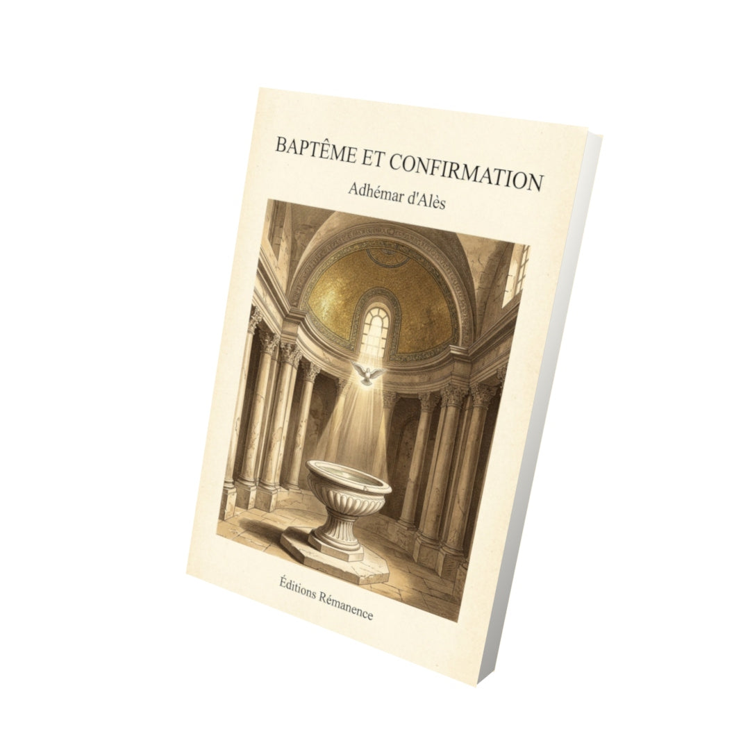 Livre Baptême et confirmation - Adhémar d'Alès - Vue 3D - Editions Remanence