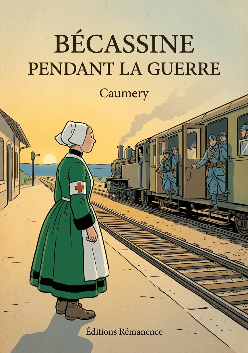 Livre Bécassine pendant la guerre par Caumery - Couverture - Editions Remanence
