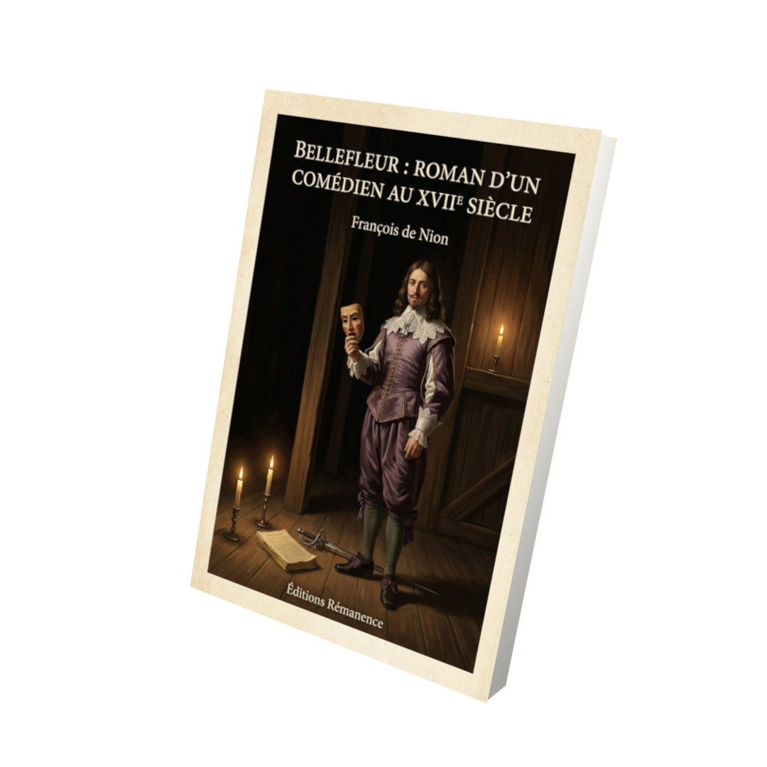 Livre Bellefleur : Roman d'un comédien au XVIIe siècle - François de Nion - Vue 3D - Editions Remanence