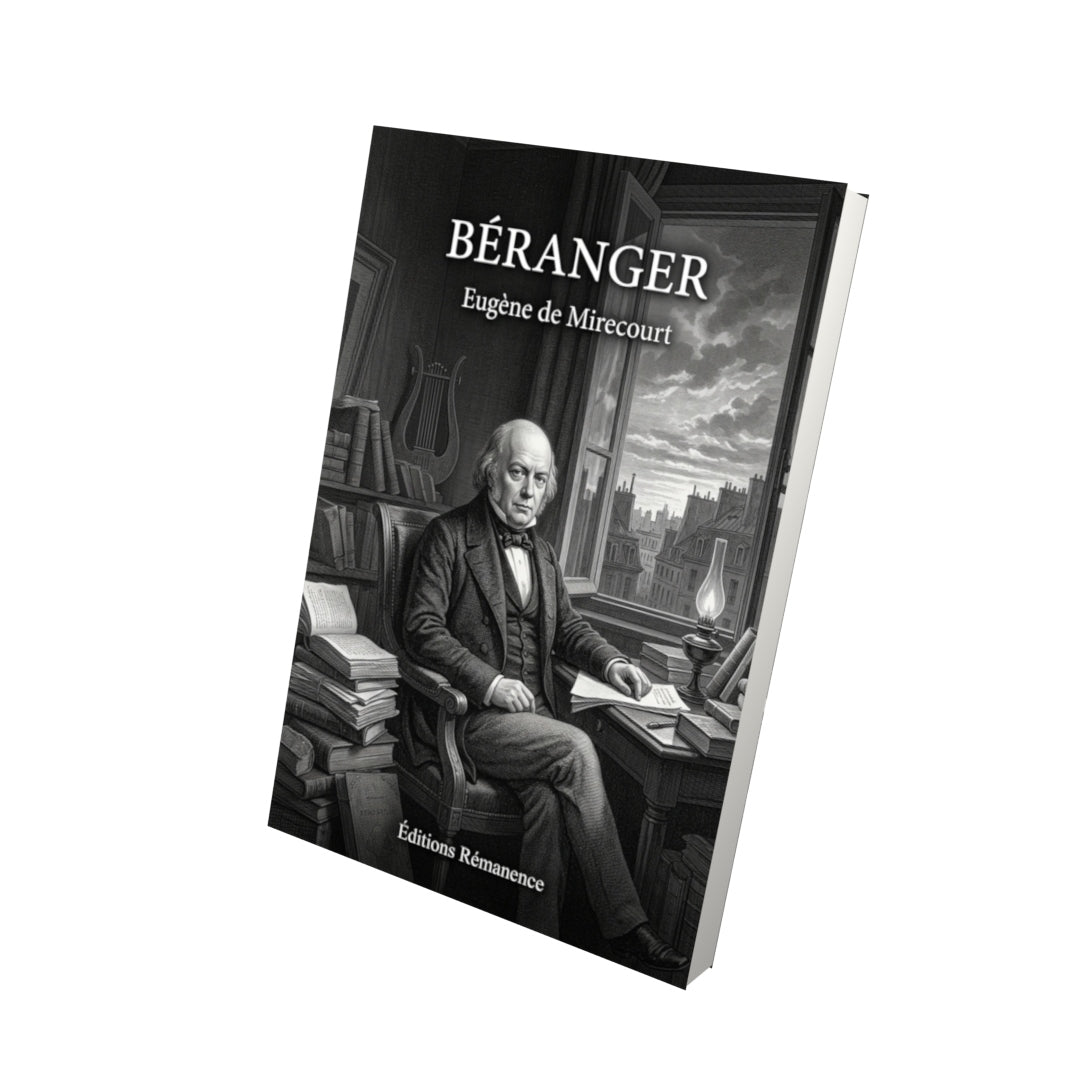 Livre Béranger par Eugène de Mirecourt - Vue 3D - Editions Remanence