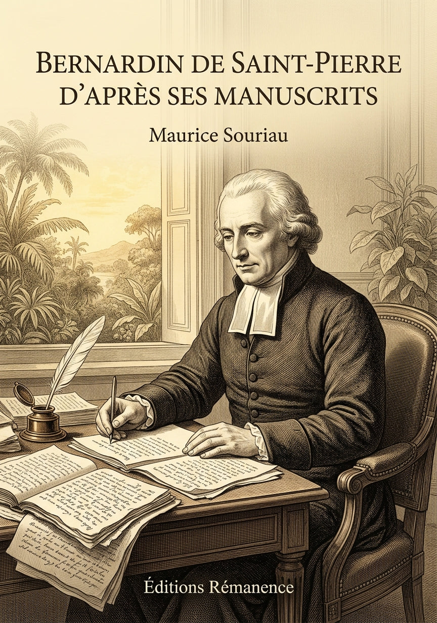 Livre Bernardin de Saint-Pierre d’après ses manuscrits par Maurice Souriau - Couverture - Editions Remanence