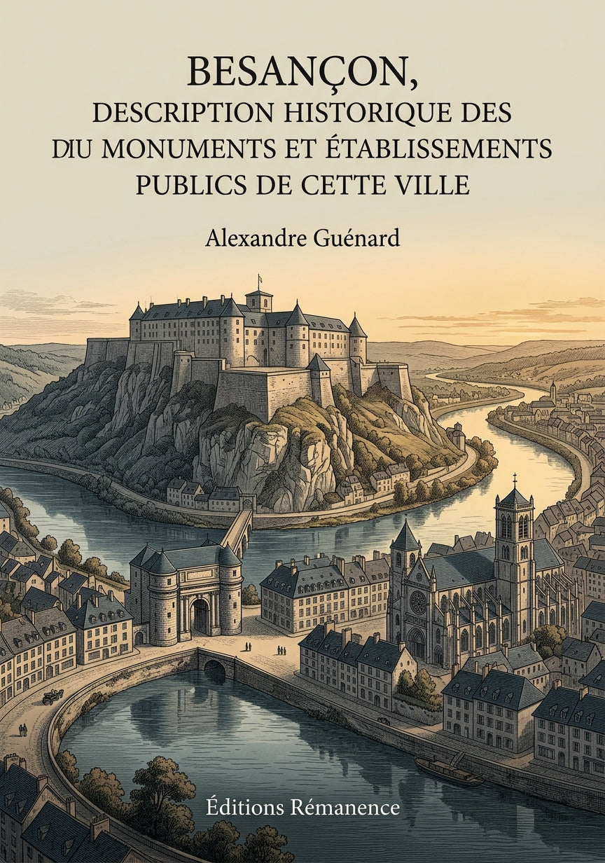 Livre Besançon, description historique des monuments et établissements publics de cette ville par Alexandre Guénard - Couverture - Editions Remanence