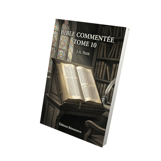 Livre Bible commentée Tome 10 - J.A. Petit - Vue 3D - Editions Remanence