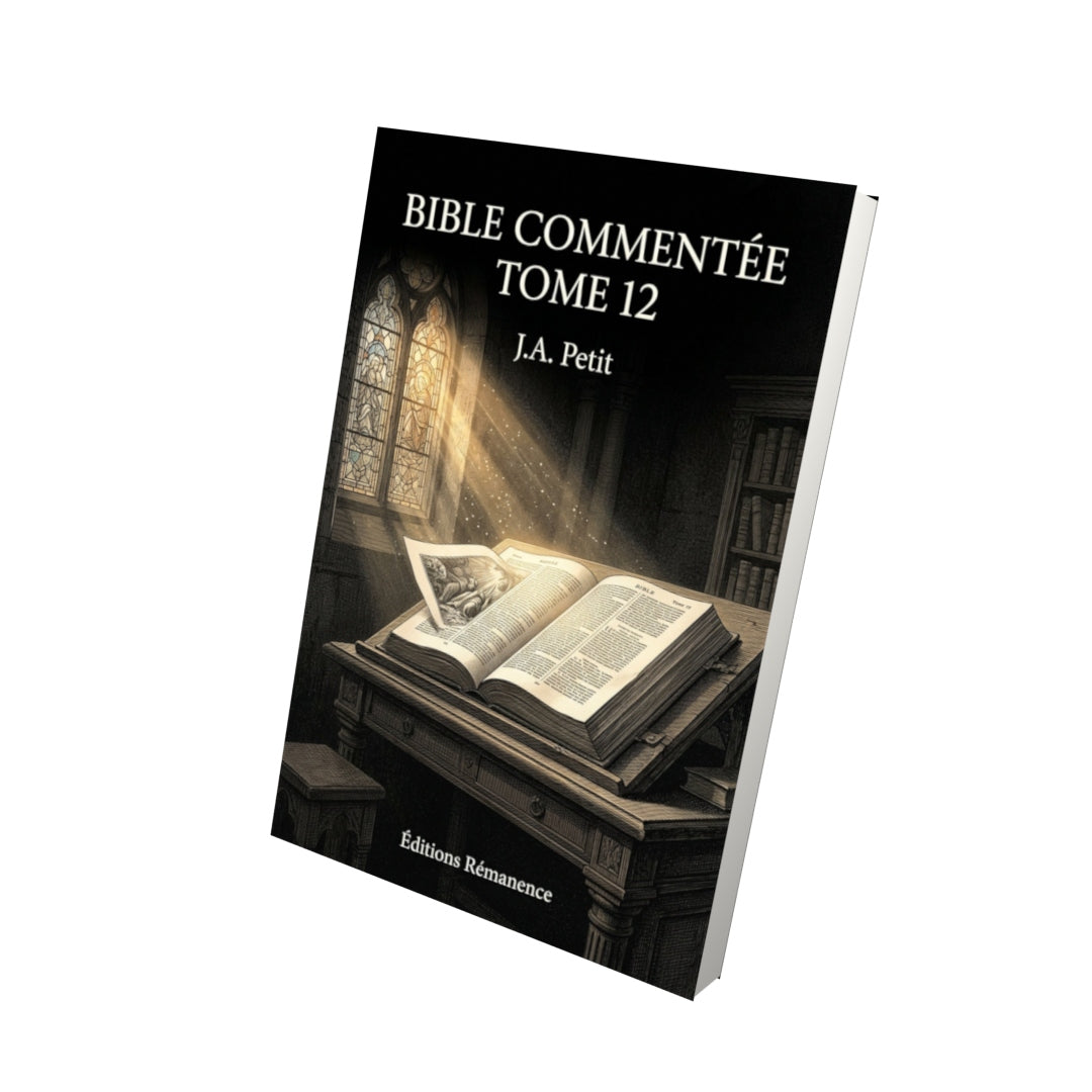 Livre Bible commentée Tome 12 - J.A. Petit - Vue 3D - Editions Remanence