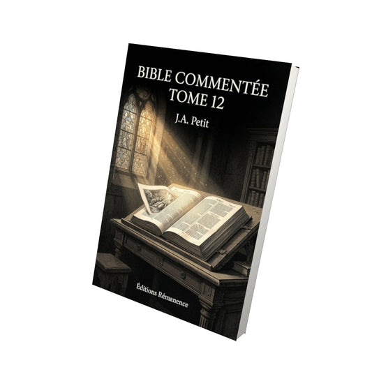 Livre Bible commentée Tome 12 - J.A. Petit - Vue 3D - Editions Remanence