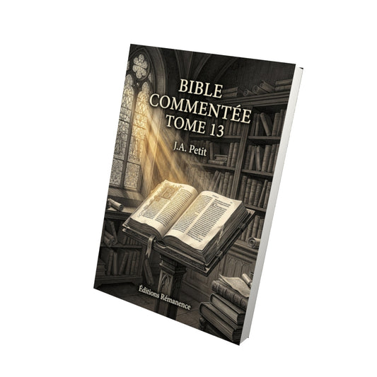 Livre Bible commentée Tome 13 - J.A. Petit - Vue 3D - Editions Remanence