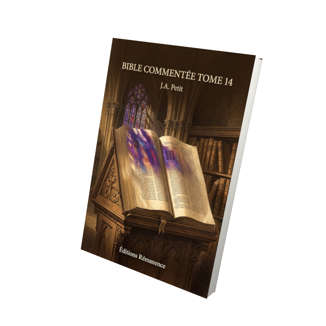Livre Bible commentée Tome 14 - J.A. Petit - Vue 3D - Editions Remanence