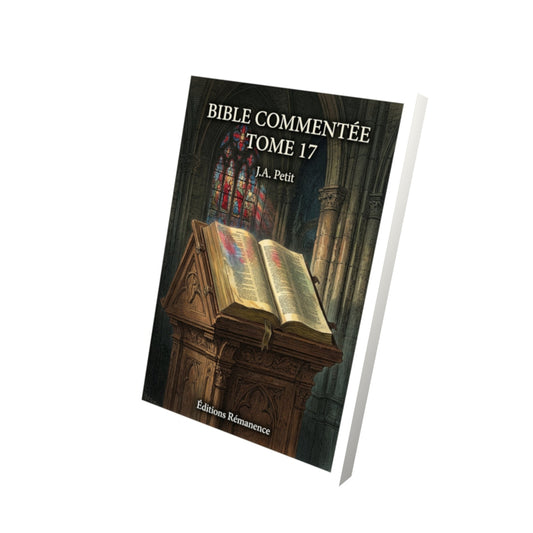 Livre Bible commentée Tome 17 - J.A. Petit - Vue 3D - Editions Remanence