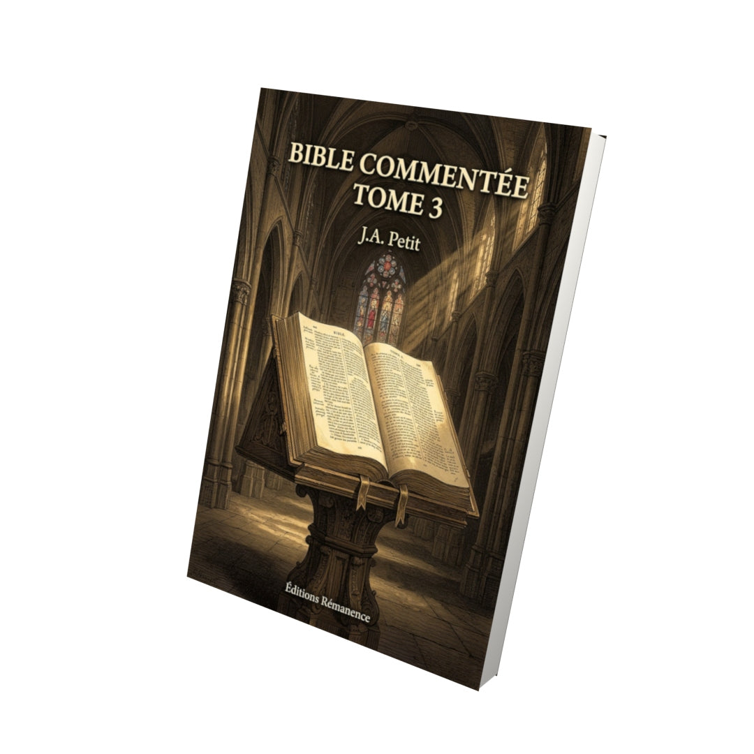 Livre Bible commentée Tome 3 - J.A. Petit - Vue 3D - Editions Remanence