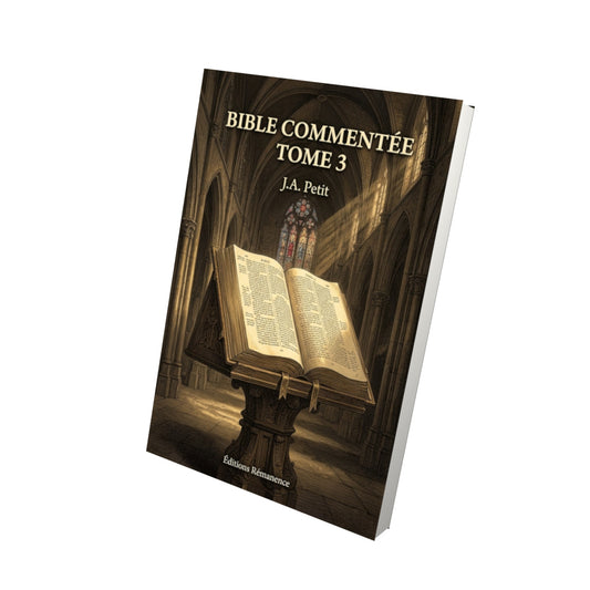Livre Bible commentée Tome 3 - J.A. Petit - Vue 3D - Editions Remanence