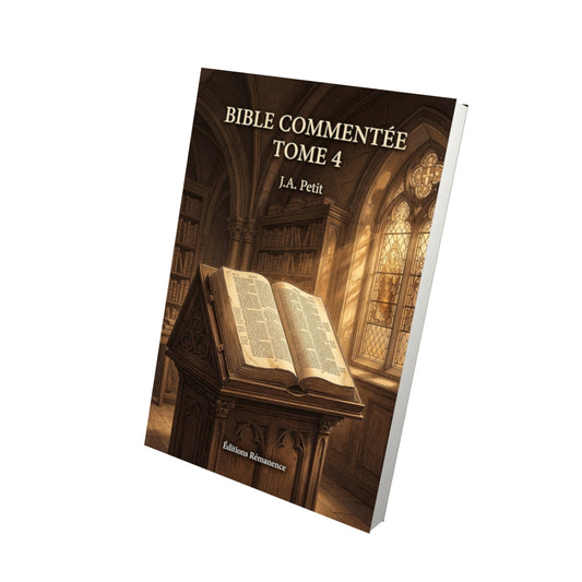 Livre Bible commentée Tome 4 - J.A. Petit - Vue 3D - Editions Remanence