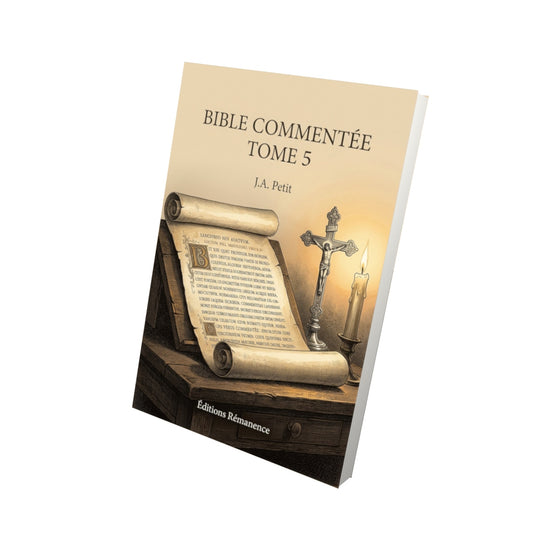 Livre Bible commentée Tome 5 - J.A. Petit - Vue 3D - Editions Remanence