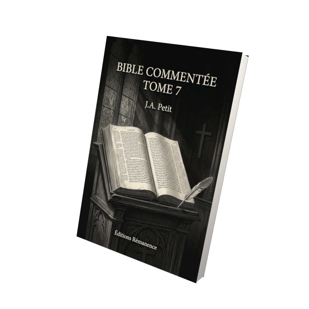 Livre Bible commentée Tome 7 - J.A. Petit - Vue 3D - Editions Remanence