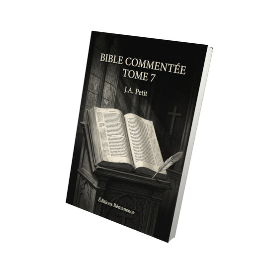 Livre Bible commentée Tome 7 - J.A. Petit - Vue 3D - Editions Remanence