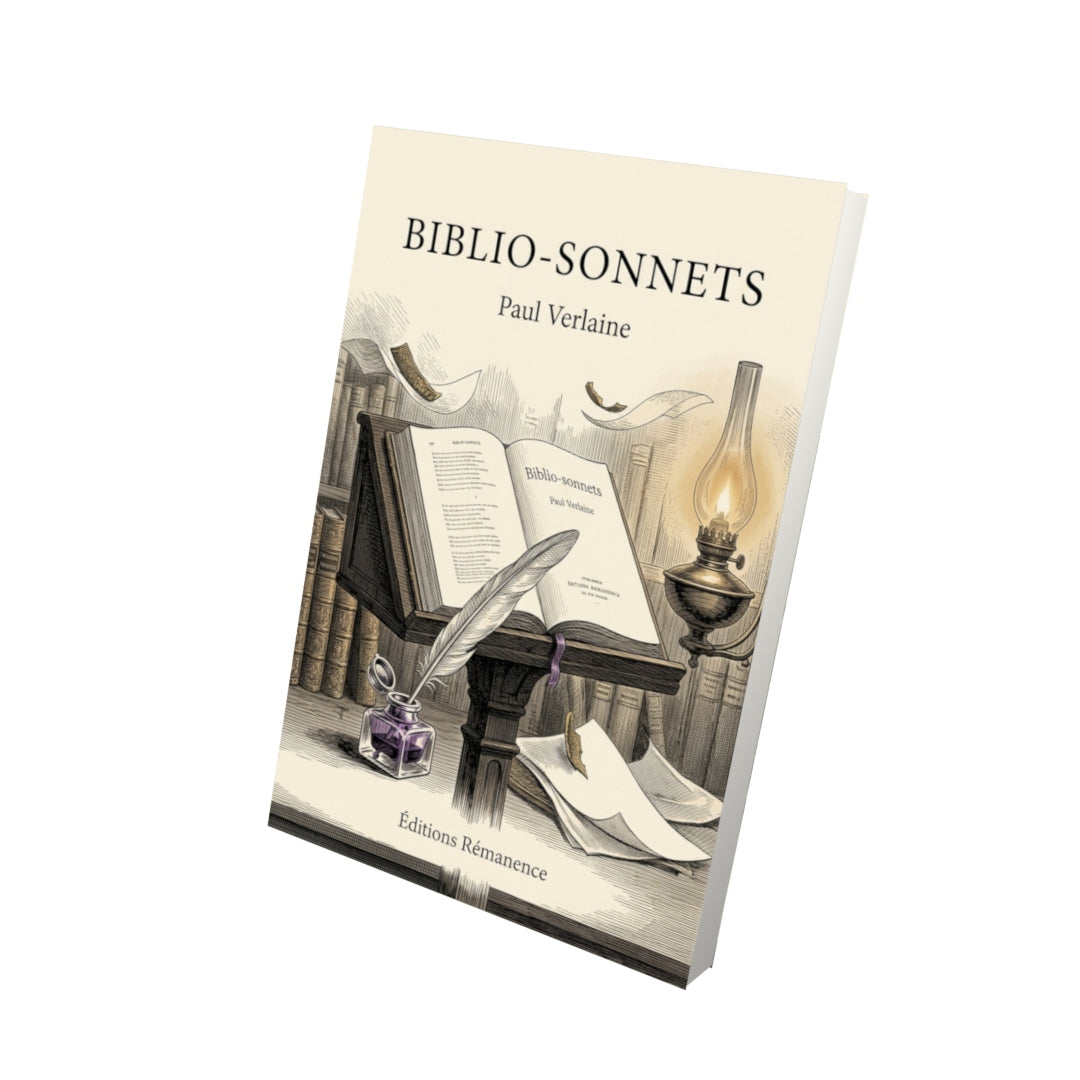 Livre Biblio-sonnets par Paul Verlaine - Vue 3D - Editions Remanence