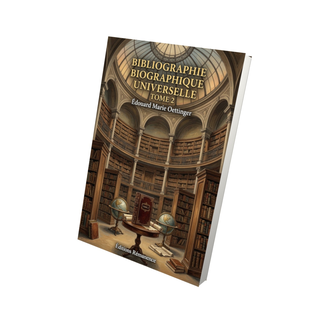 Livre Bibliographie biographique universelle Tome 2 - Édouard Marie Oettinger - Vue 3D - Editions Remanence