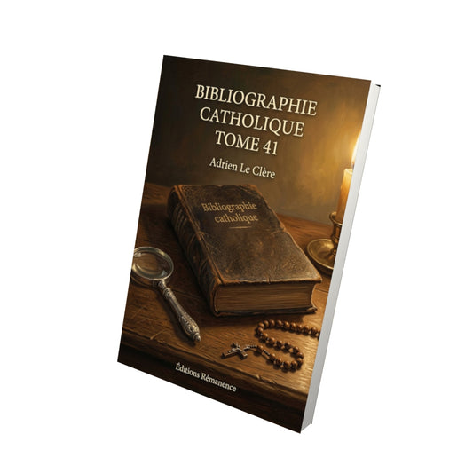 Livre Bibliographie catholique Tome 41 - Adrien Le Clère - Vue 3D - Editions Remanence