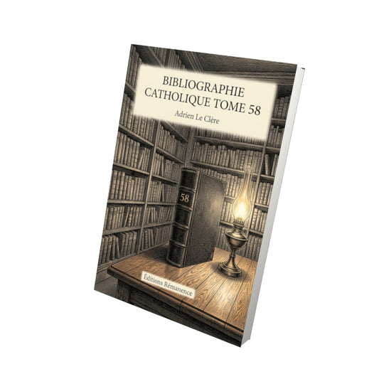 Livre Bibliographie catholique Tome 58 - Adrien Le Clère - Vue 3D - Editions Remanence