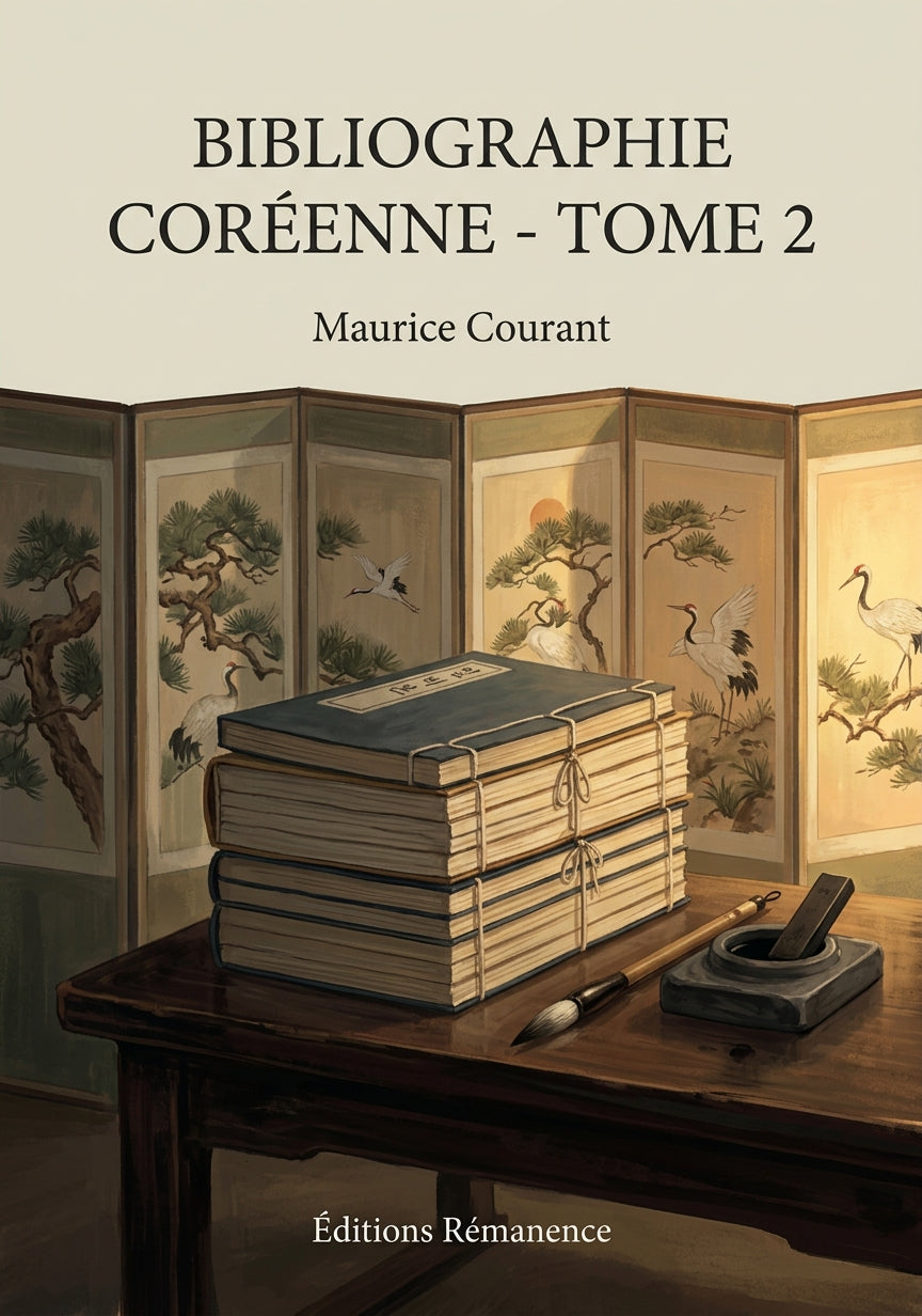 Livre Bibliographie coréenne - Tome 2 par Maurice Courant - Couverture - Editions Remanence