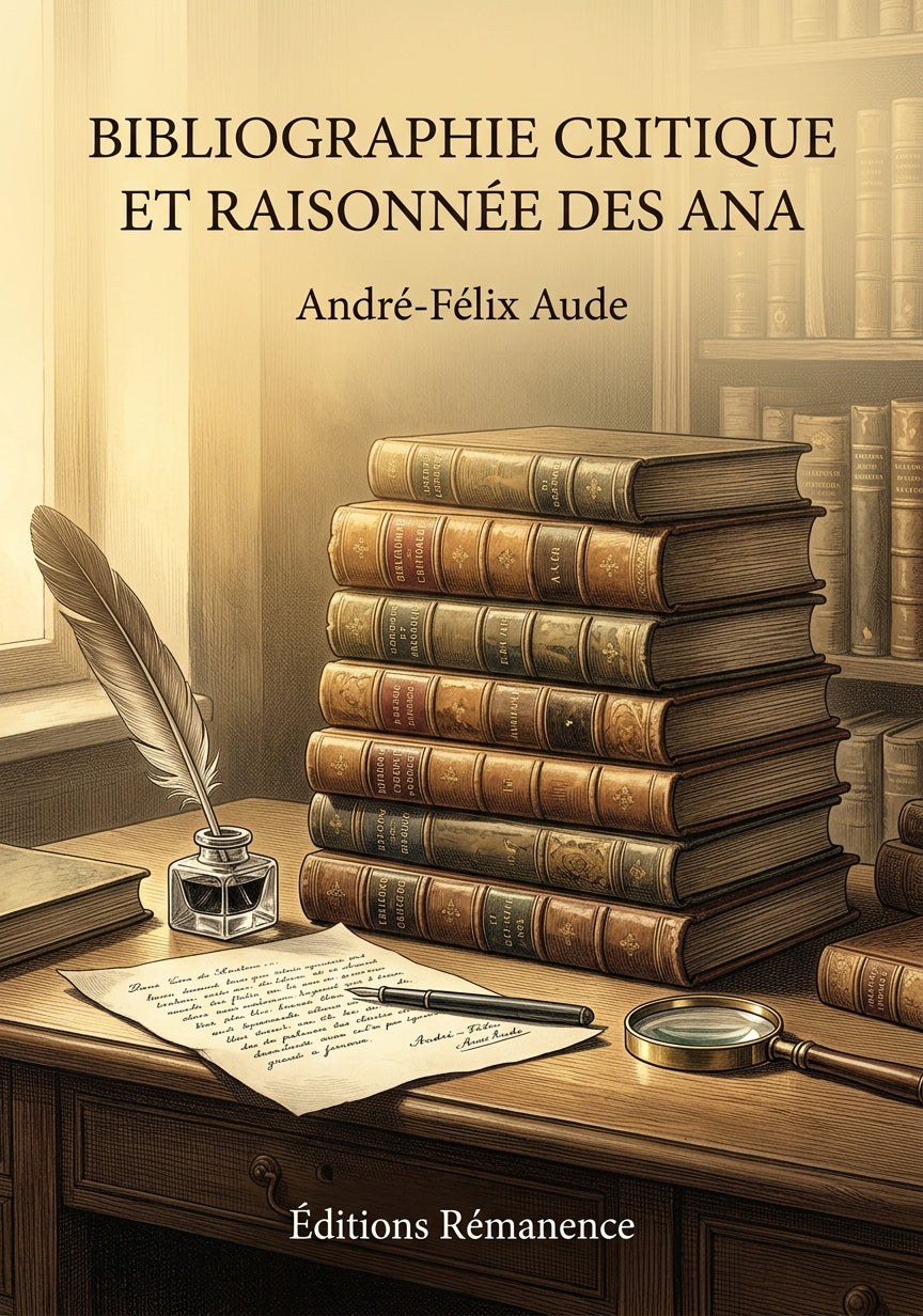Livre Bibliographie critique et raisonnée des ana par André-Félix Aude - Couverture - Editions Remanence