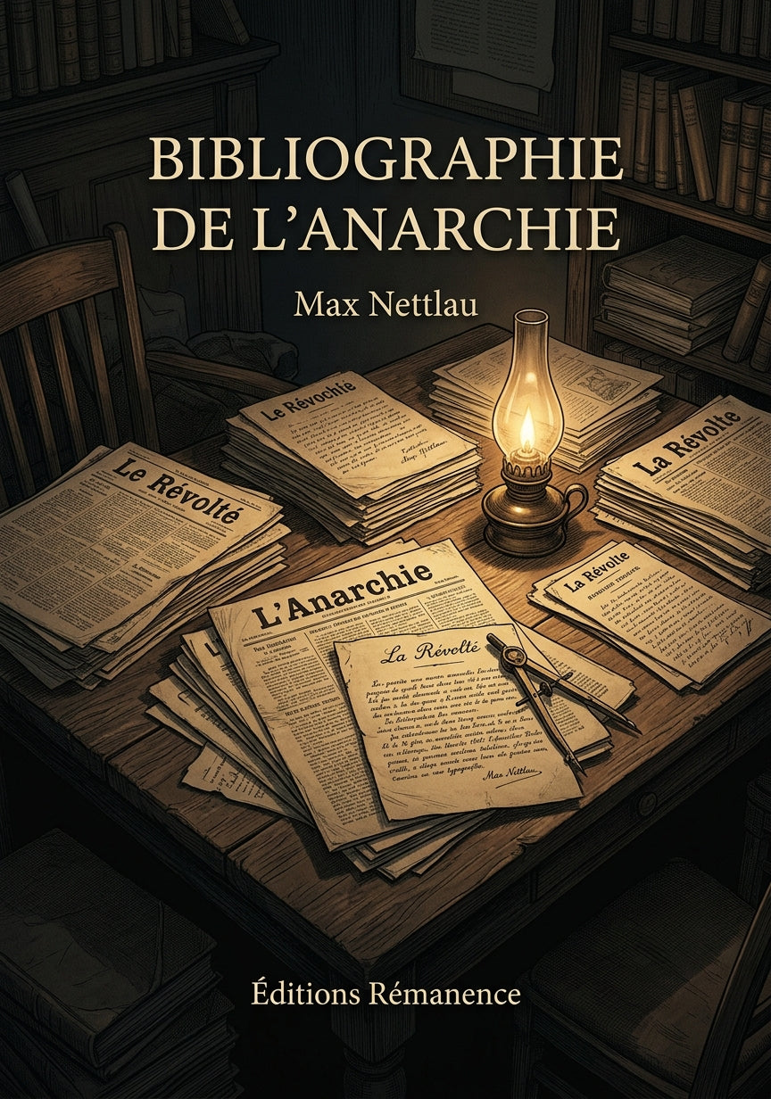 Livre Bibliographie de l’anarchie par Max Nettlau - Couverture - Editions Remanence
