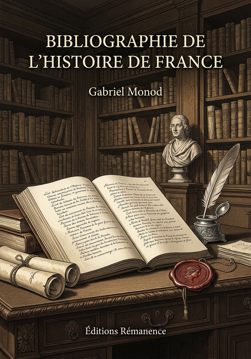 Livre Bibliographie de l’histoire de France par Gabriel Monod - Couverture - Editions Remanence